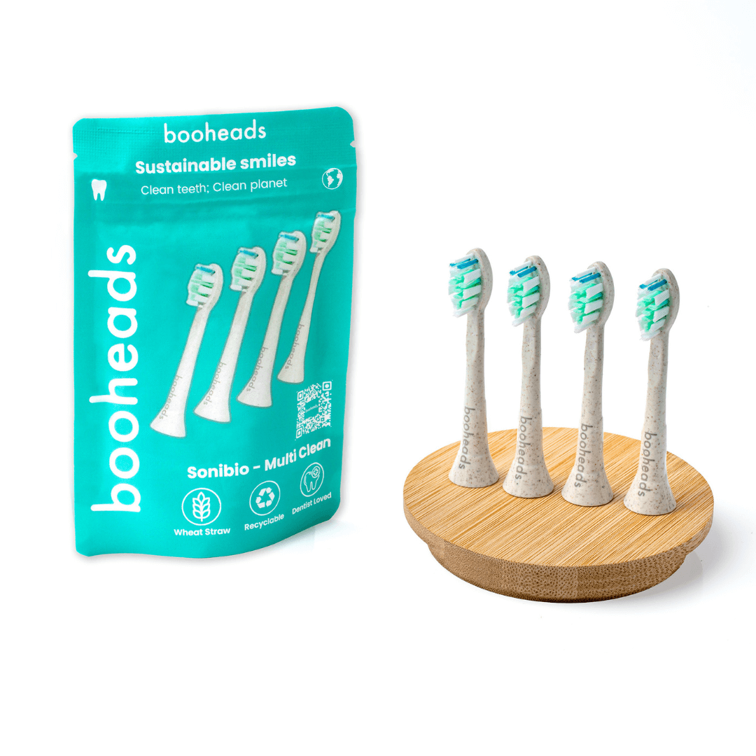 booheads toothbrush heads with packaging on a white background