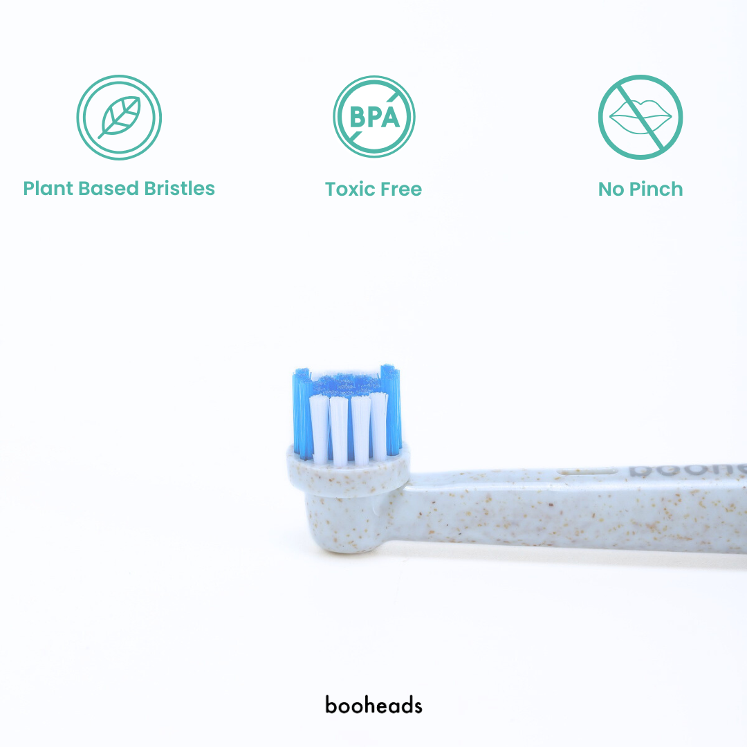 Oraboo - Wheat Straw Plant Based Electric Toothbrush Heads Compatible with OralB* 4PK