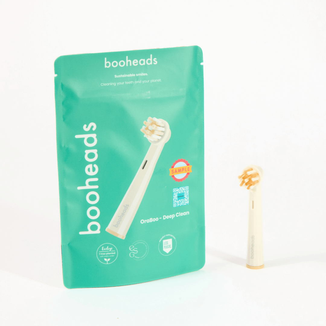 booheads dental floss packaging with a single floss stick on a white background