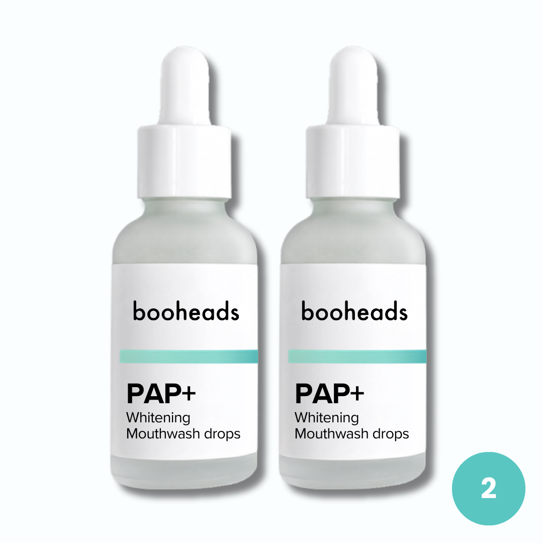 booheads PAP+ Whitening Mouthwash Drops 30ml – 2-pack
