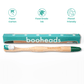 Booheads bamboo toothbrush with packaging on a white background