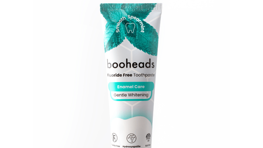 booheads hydroxyapatite toothpaste and bamboo toothbrush