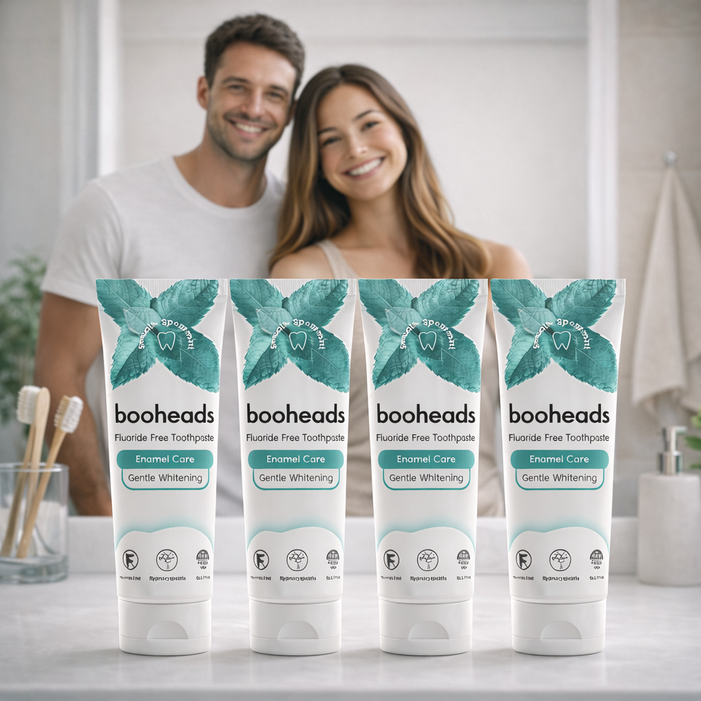 Booheads Family Smile 4-Pack – Fluoride-Free Hydroxyapatite Toothpaste