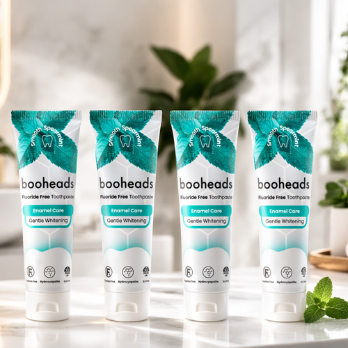 booheads Family Smile 4-pack fluoride-free hydroxyapatite toothpaste