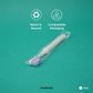 booheads - 2PK - Zero Waste Eco Toothbrushes - Purple & Aqua | Biodegradable,Recyclable and plant-based - booheads