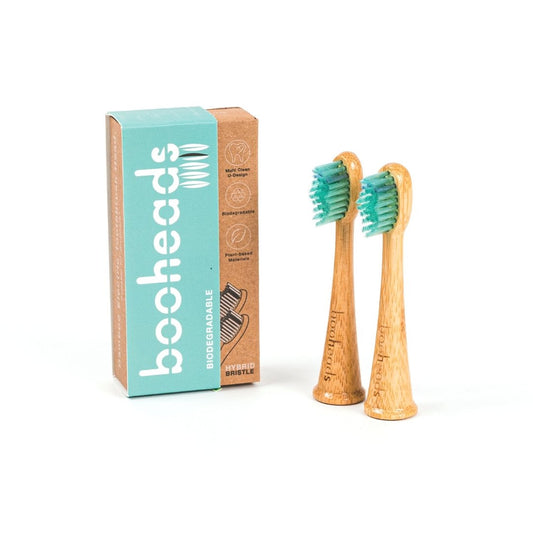 booheads - 2PK - Bamboo Electric Toothbrush Heads - Hybrid Edition | Compatible with Sonicare | Biodegradable Eco Friendly Sustainable - booheads