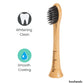 booheads - 4PK - Charcoal Bamboo Electric Toothbrush Heads - Polish Clean | Compatible with Sonicare | Biodegradable Eco Friendly Sustainable - booheads