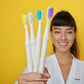booheads - 4PK - Zero Waste Eco Toothbrushes | Biodegradable, Recyclable and Plant-based - booheads